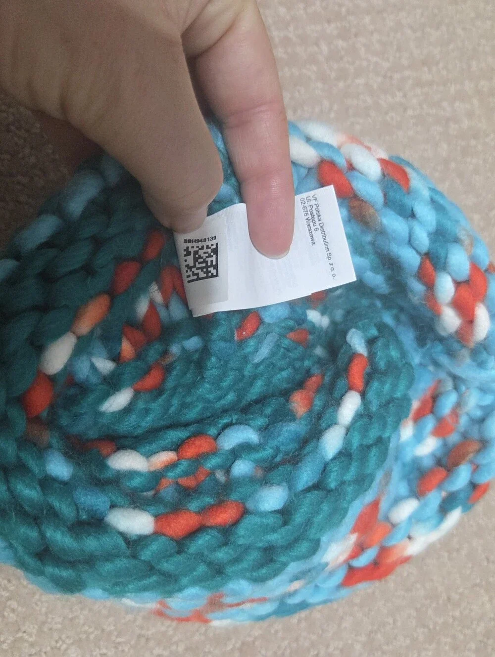 The North Face Nanny Handknit Chunky Pom Pom Unisex Beanie One Size Colorful